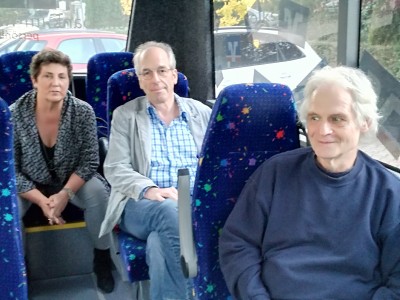 Anja Piel, Michael Ebbecke und Ludwig Krückeberg im Bürgerbus
